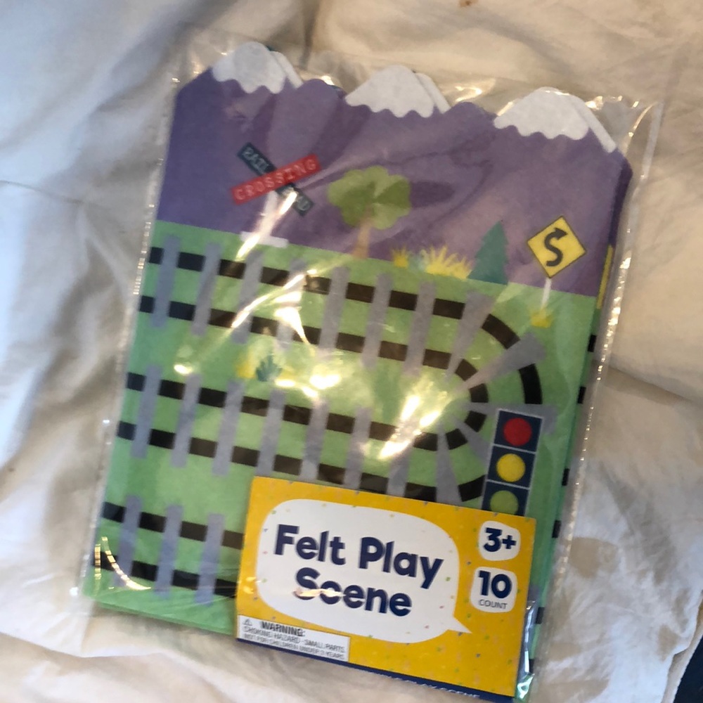 New! Felt Train playset